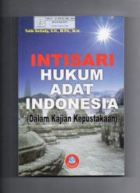 Image of Intisari Hukum Adat Indonesia (Dalam Kajian Kepustakaan)